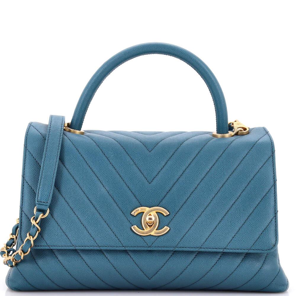 Chanel Coco Top Handle Bag Chevron #233810C45B